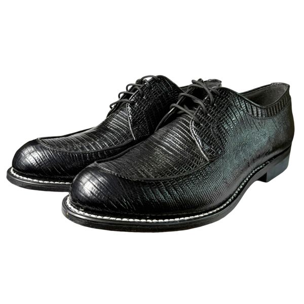 Barker Austin Black Lizard Shoes