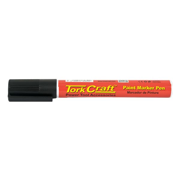 Tork Craft - Paint Marker Pen 1 Piece Black Bulk - 8 Pack