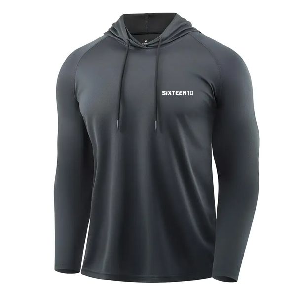 SIXTEEN10 Rapid-Dry Long Sleeve Training Hoodie - Dark Grey