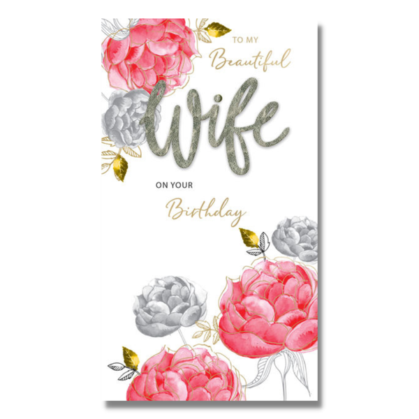 Greeting Card - Beautiful Wife - Roses