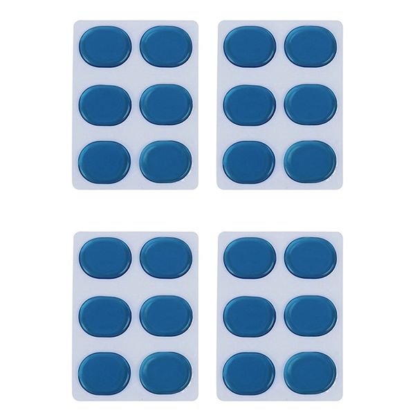12 Pcs/Set Of Drum Kit Muffler Stickers Silica Gel Sticker Blue