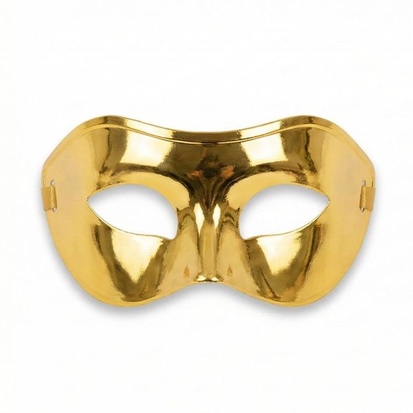Elegant Metallic Gold Masquerade Eye Mask for Parties and Costumes