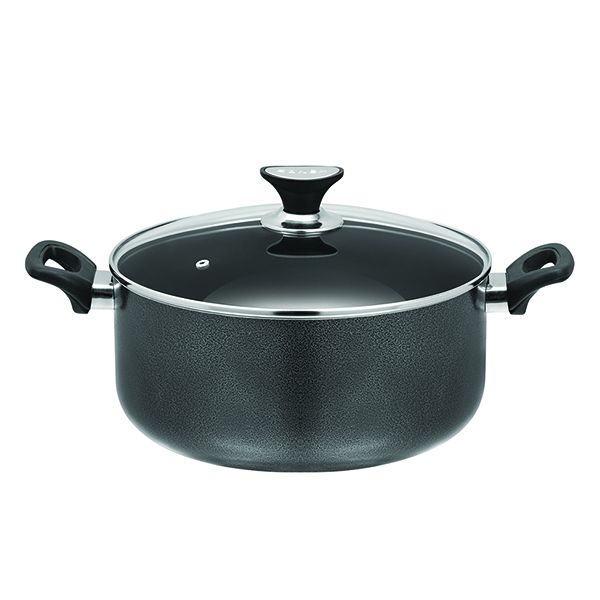 Pot Casserole Non-Stick Aluminium With Glass Lid - Cookware Essentials