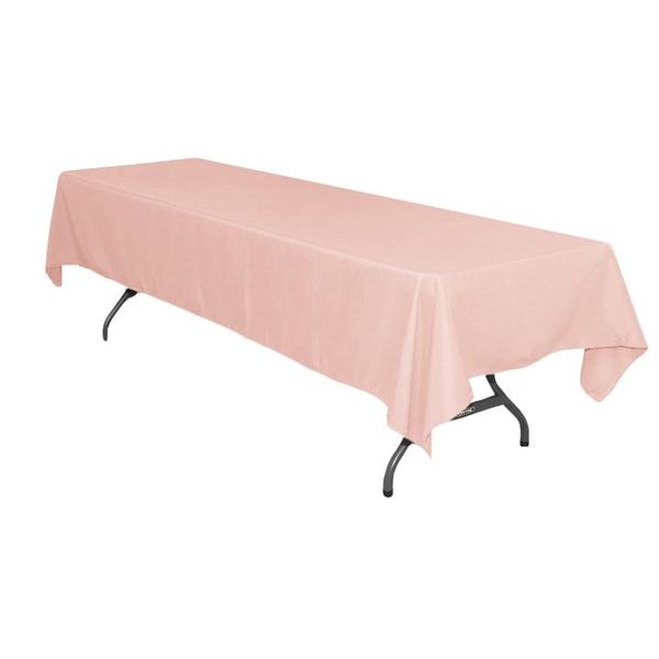 SAER 10 Seater Rectangular Short Blush Tablecloth