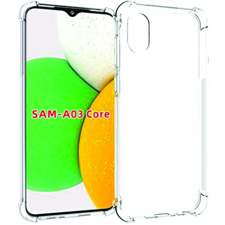 Shockproof TPU Clear Pouch Gel Case for Samsung Galaxy A03 Core