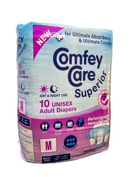 Comfey Care Superior Adult Diapers Medium 10's