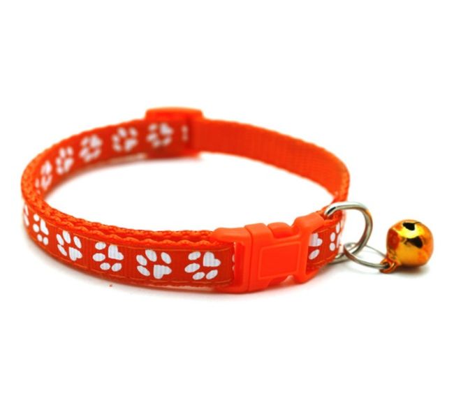 Dog Collar Orange Adjustable 18cm-32cm
