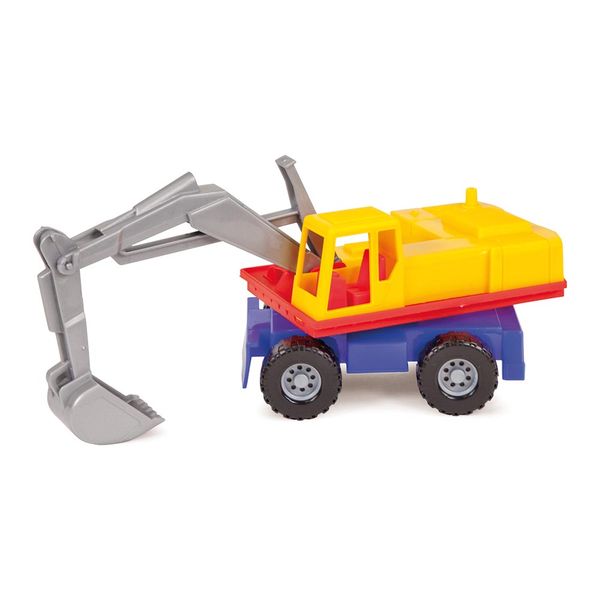 LENA Toy Excavator: Professional Excavator Multi-Coloured 27cm