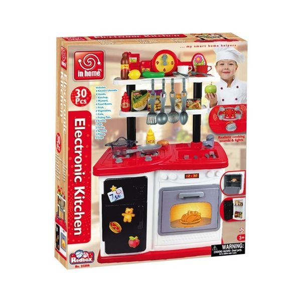 In Home Children Toy Electronic Play Kitchen 30 Piece