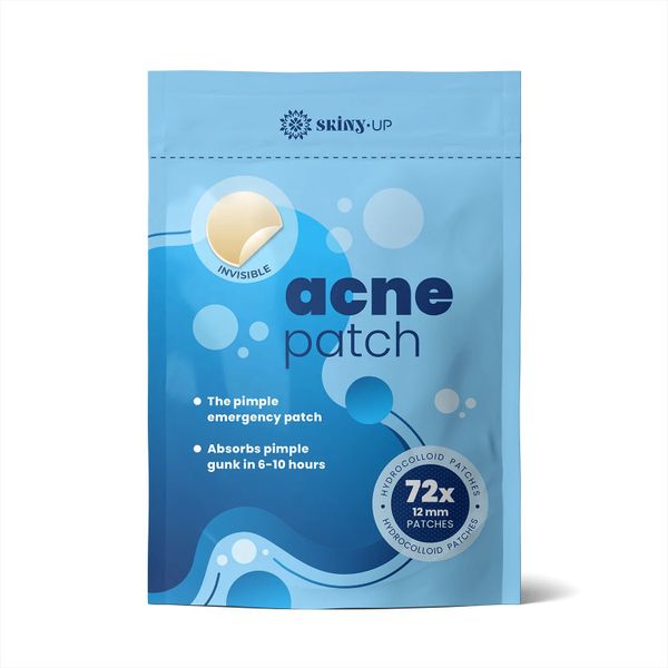 SkinyUp Acne Pimple Patch - Overnight Korean Skin Care- Clear - 72 Patches