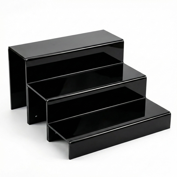 3 Tier Bar Shelves for Liquor Bottles PC Display Rack - Black