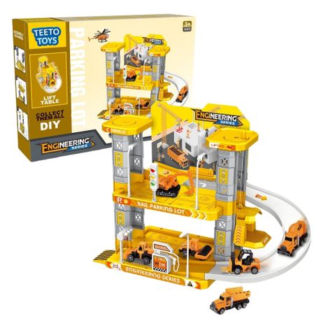 Construction Car Parking Lot Playset - Toy Cars Set for Boys Image