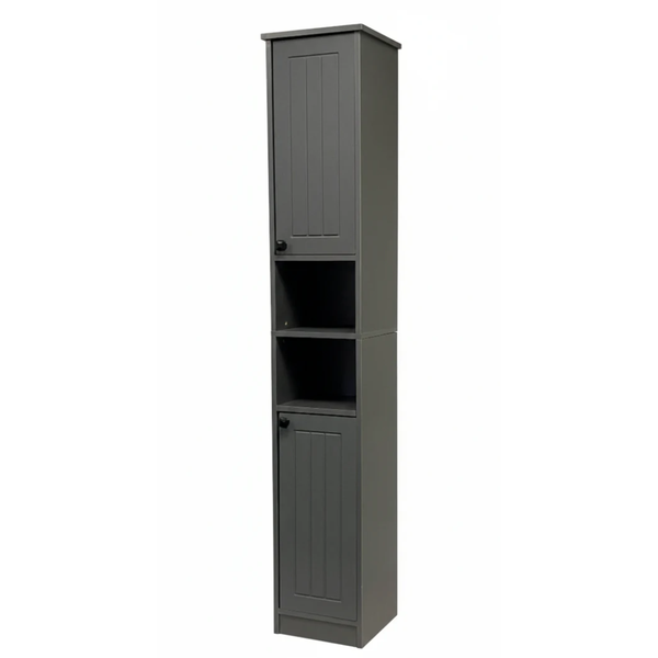Velora Slim Storage Cabinet -Grey Fine Living