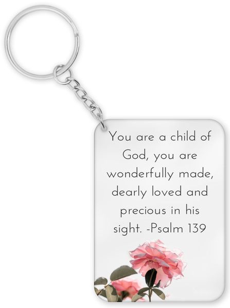 You Are A Child Of God Psalm 139Birthday Christmas Christian Gift Keyring