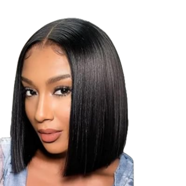 Virgin Human Hair - Glueless Brazilian Full Frontal Bob Wig 10inch