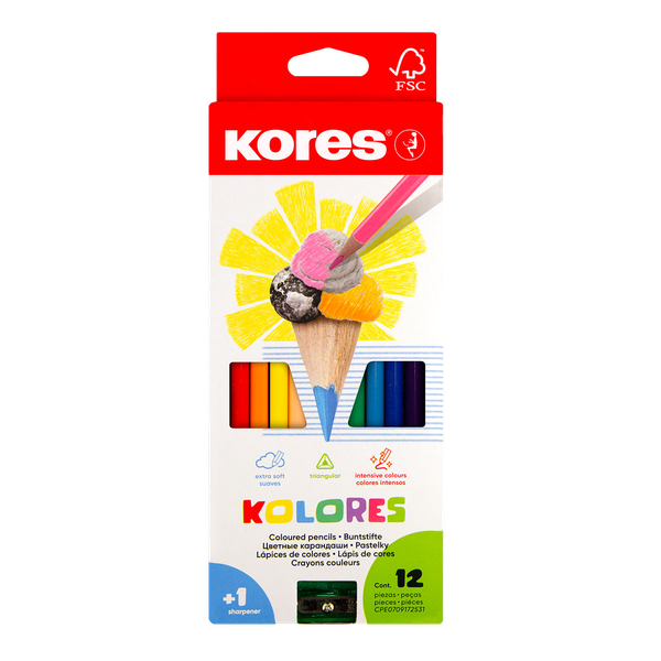 Kores Kolores Colour Pencils and 1 Sharpener