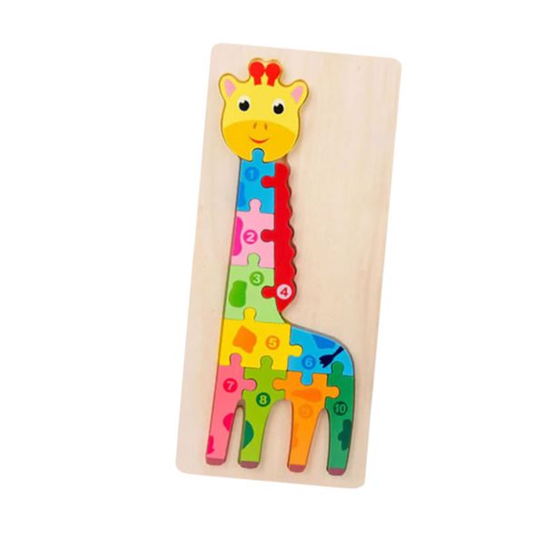 12 Piece Educational Wooden 3D Giraffe Jigsaw Puzzle F47-72-2