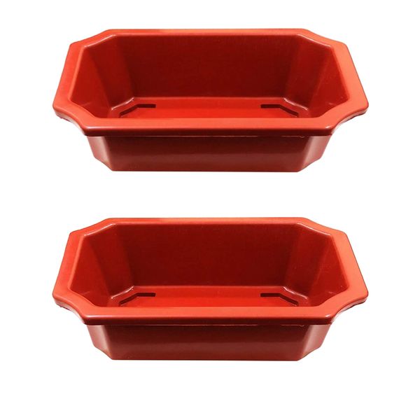 Garden Decor Flower Growing Bonsai Window Box Pot 2pc-33cm-Special
