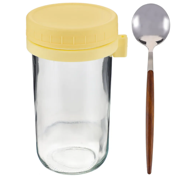 Airtight Overnight Oats Jar with Spoon - 600 ml