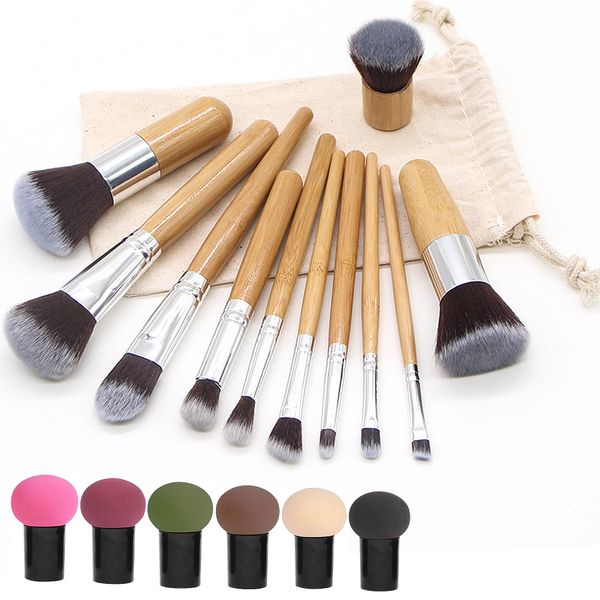 11 Piece Makeup Brushes with Make-Up Sponge - Make up Brush Beauty Set