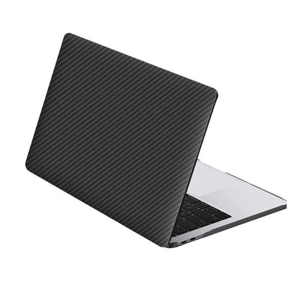 Carbon Fiber Pattern Protective Case For MacBook Air M2 2022 - Black