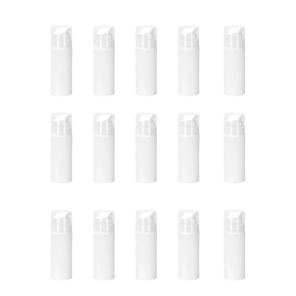 15 Pack 100ml White Airless Pump Bottles- Refillable PET Skincare Packaging
