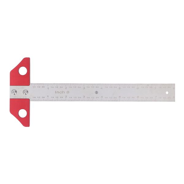 8inch Metal T-Square Ruler Metric/Imperial Scale
