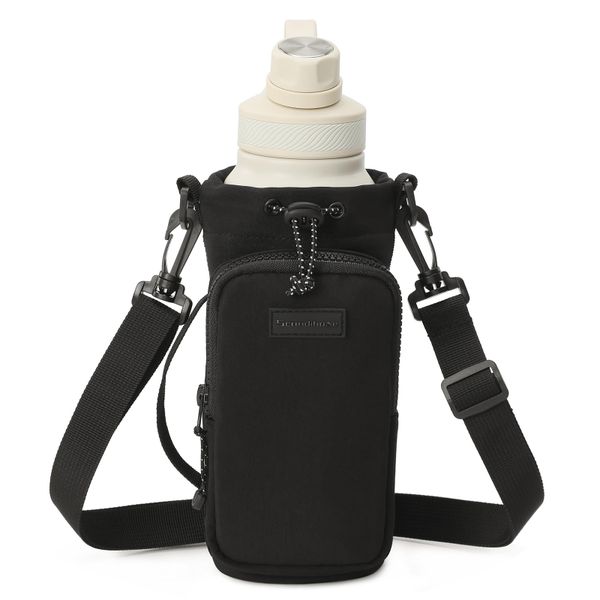 Water Bottle Carrier Bag with Phone Pocket (Bottle Not Included)