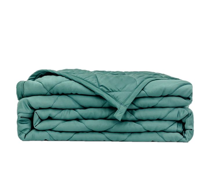 Cooling Weighted Heavy Blanket, 100% Natural Bamboo 7Kg W152xL203 cm-Green