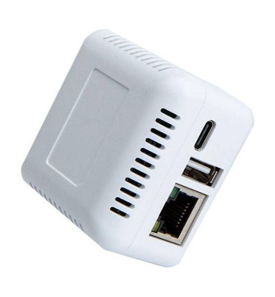 PTech USB2.0 Wired Network Print Server with Type-C Power Supply