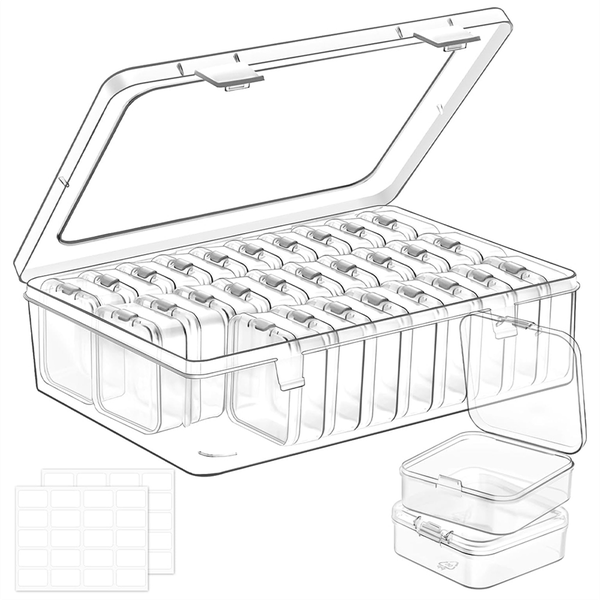 Small Bead Organizers Plastic Storage Cases Clear Craft Containers