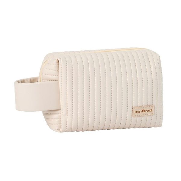 Leather Cosmetic Bag - White