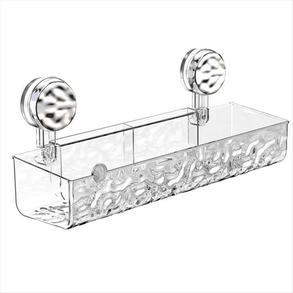 Large Capacity Drill-Free Bathroom Shower Rack Wall-Mounted Punch-Free Stor