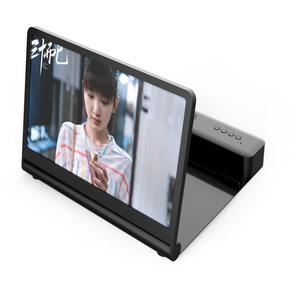 12" Mobile Phone Screen Amplifier Bluetooth Wireless Speaker Phone Stand