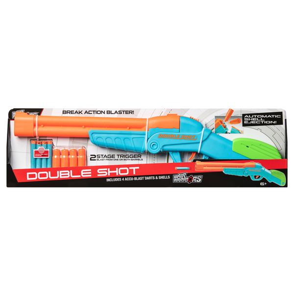 Air Warriors Double-Barrel 2-Dart Shotgun Blaster Toy Gun