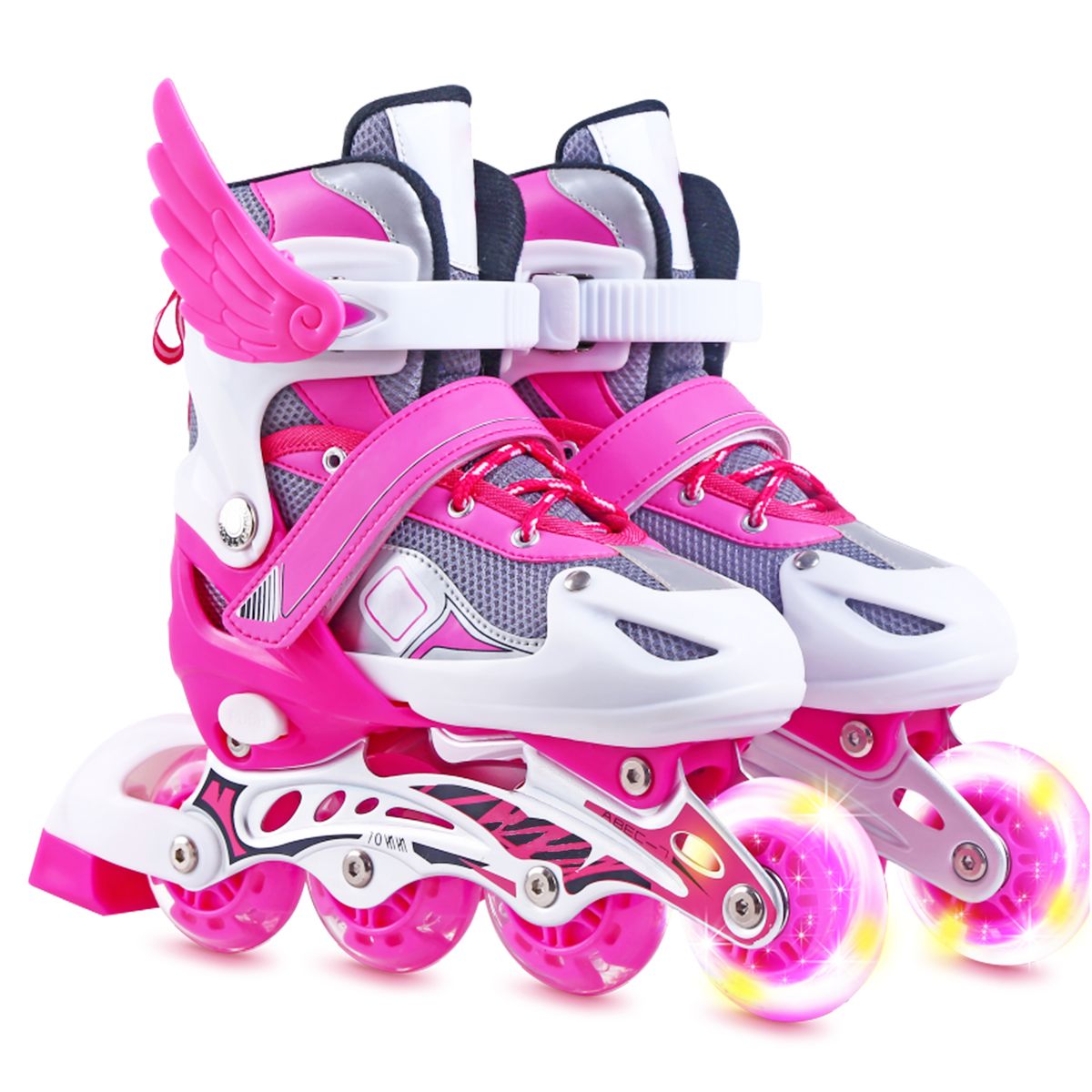 Inline Skates Adjustable Outdoor Roller Skate with Illuminating Front