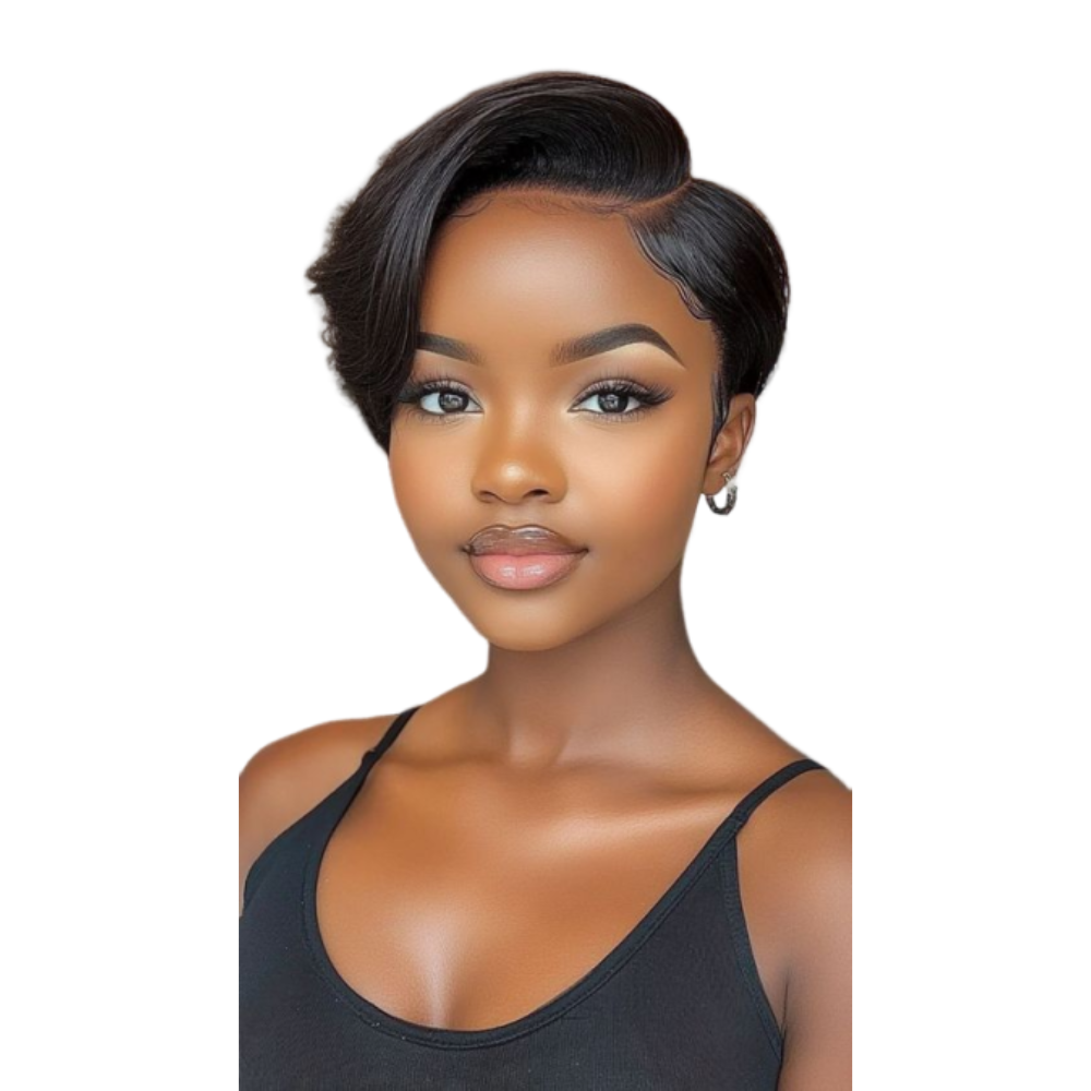 Bob Cut Straight Pixie Brazilian Wigs 13x4 HD Lace Front Wig Bresilienne