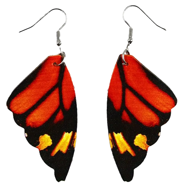 Women Red, Orange Faux Leather Drop &amp; Dangle Earrings