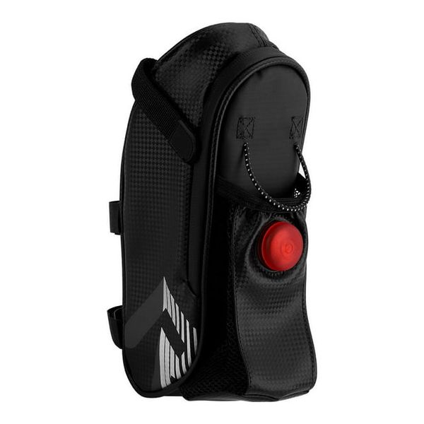 Cycling Seat bag with Tail light - Black