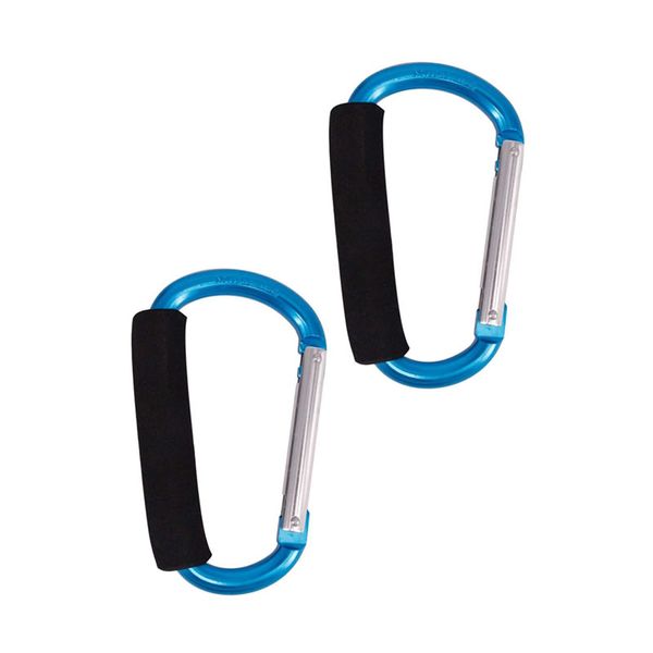 2 Set Of 140mm Carabiner Organizer Hook Bag Clips With Sponge SDY-30788