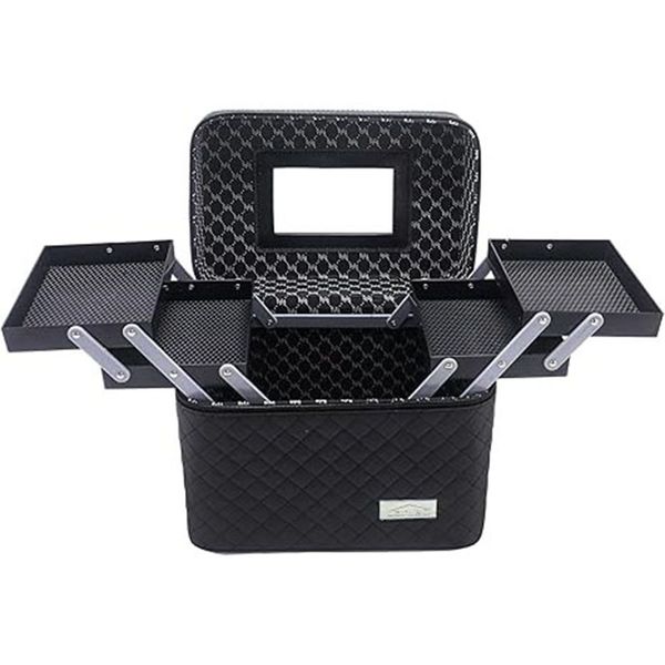 3 Tier Cosmetic Makeup Case Expandable Cosmetic Box Organiser for Travel