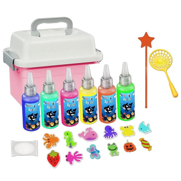 Pink DIY Magic Water Toy Set - 23 Pieces Creative Science Play for Kids