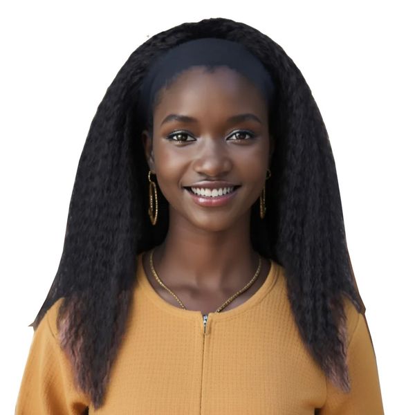 IPSTYLE Synthetic Hair Wig 14 Inch Afro Synthetic Headband Wig