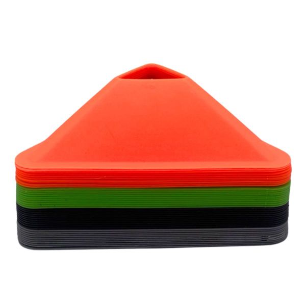 Triangular Soccer Training Marker Cones Disc Set 40 Pack for Sports Drills