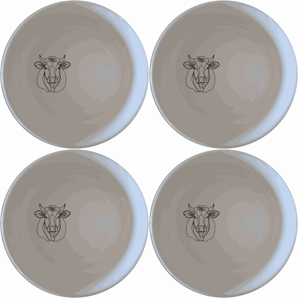 Curvey Fat Jersey Cows Bowl Set of 4 - Range 1