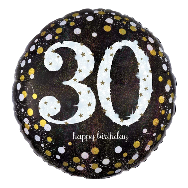 Foil Balloon 18 inch Birthday Sparkling 30th