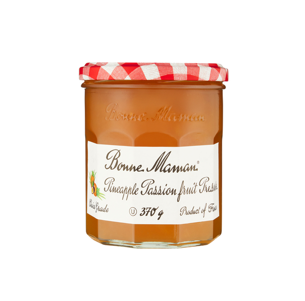 Bonne Maman Pineapple &amp; Passion Fruit Jam Glass - 6 x 370g