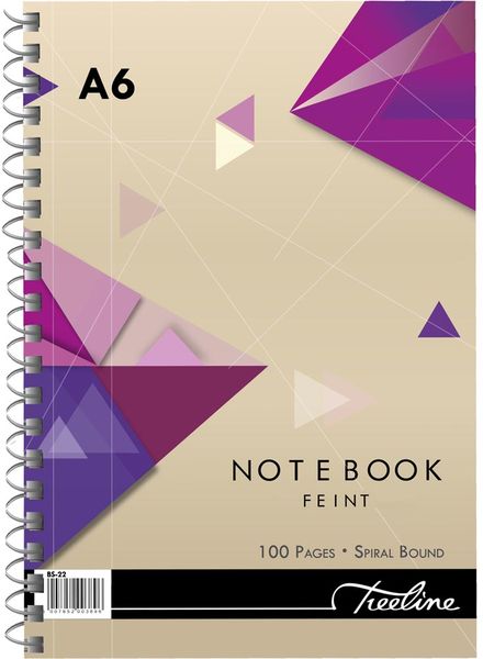 Treeline A6 Spiral Note Books Side Bound Wiro 100 pg - Pack of 10