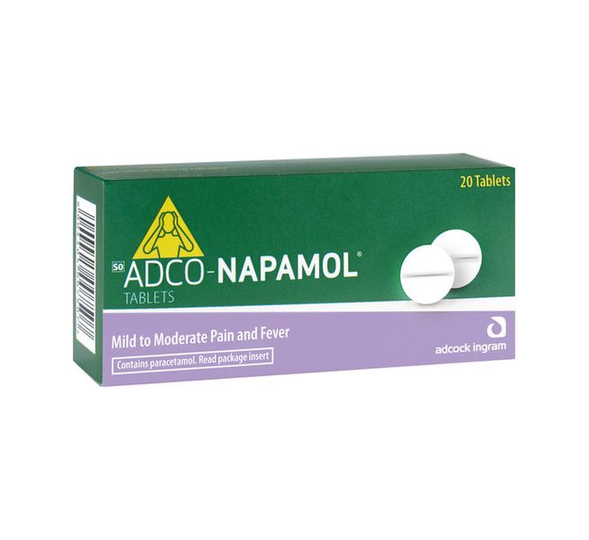 Adco-Napamol Paracetamol Analgesic Tablets 2 x 20's