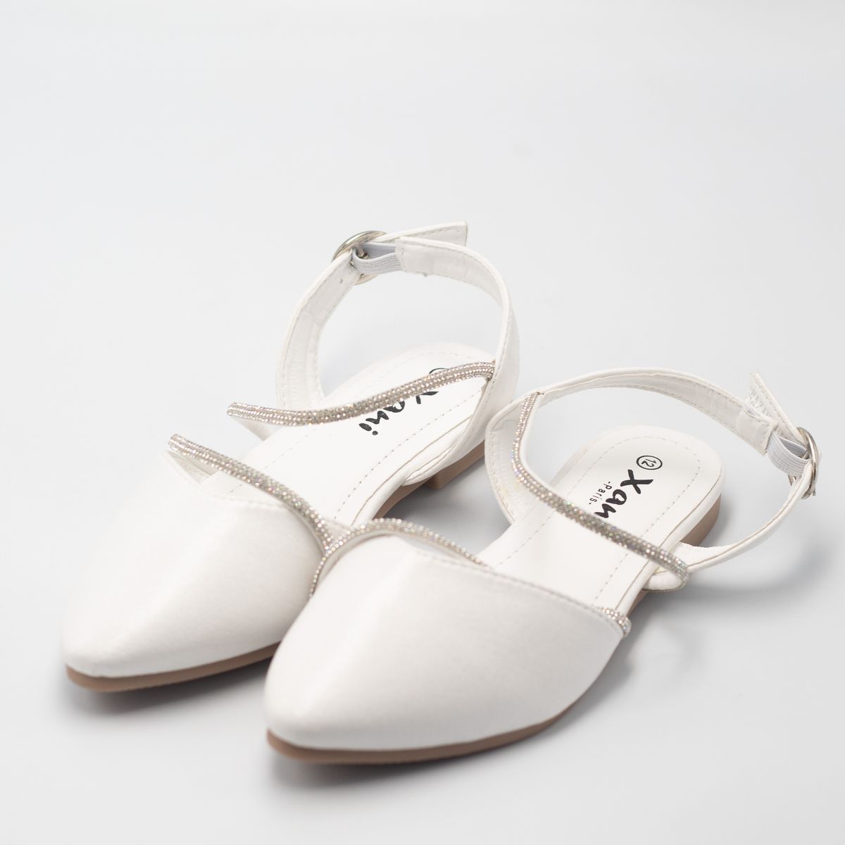 Lamara Paris Hazan Girls Pump With Double Diamante Detailed White Shop Today. Get it Tomorrow